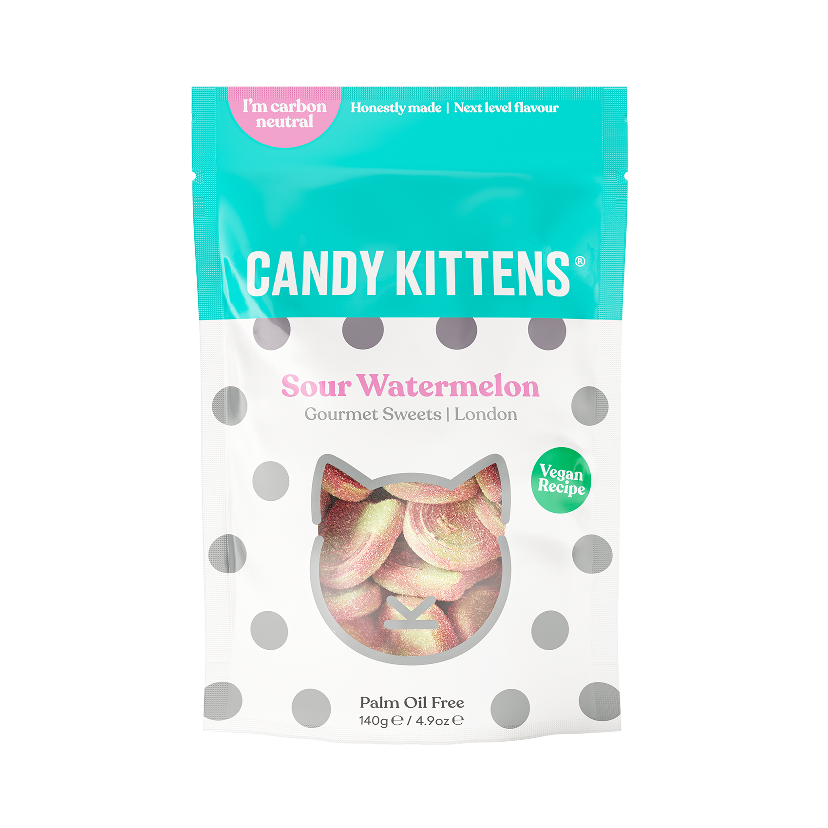 Candy Kittens Gourmet Sweets Sharing Bag Sour Watermelon 145g RRP 3 CLEARANCE XL 1.99 or 2 for 3